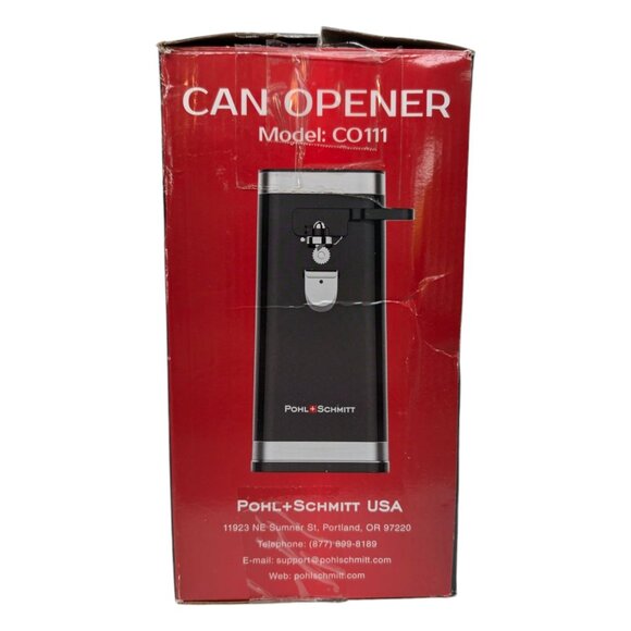 Pohl Schmitt Electric Can Opener CO111 Knife Sharpener Bottle Opener Black - Picture 11 of 15